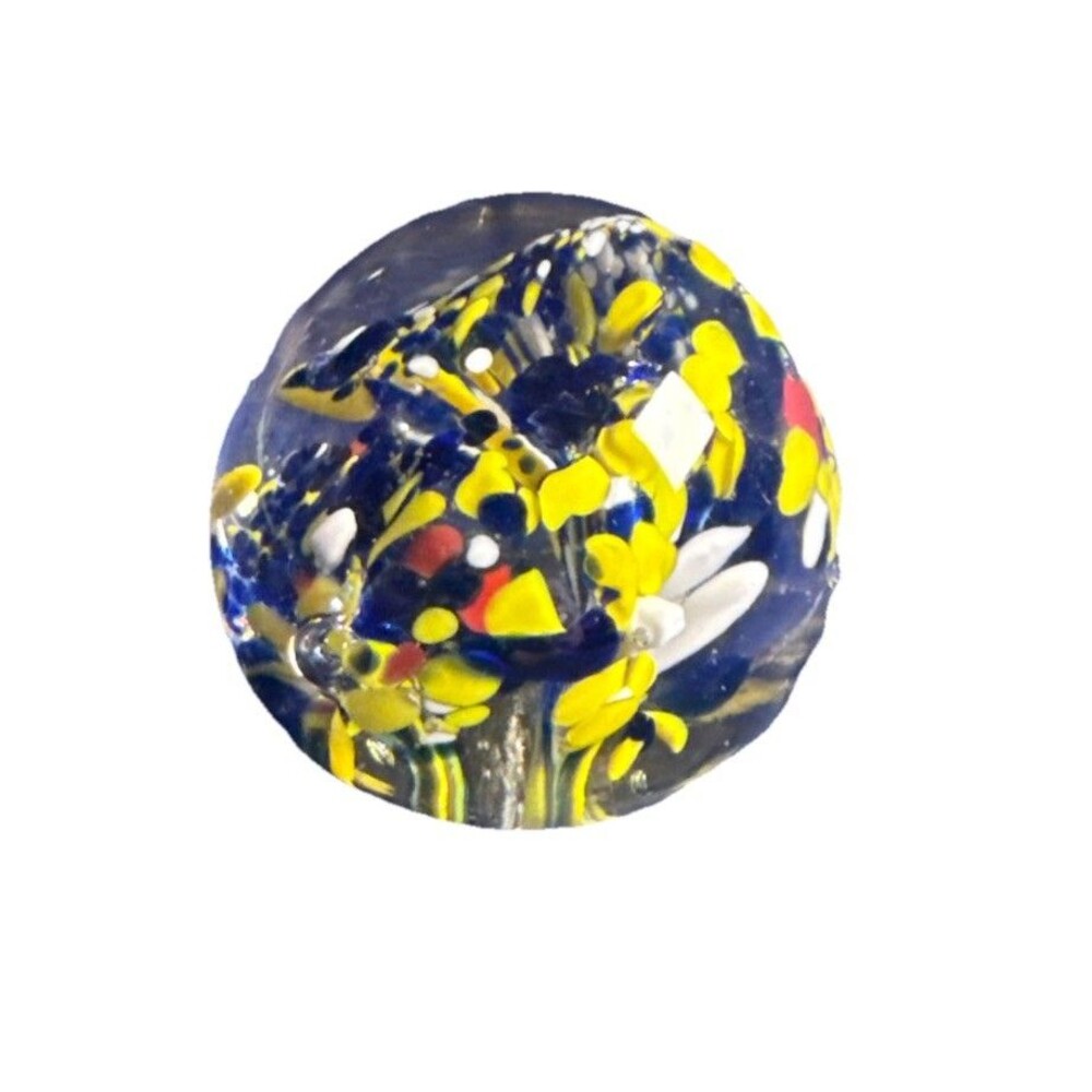 Vintage Murano Hand Made Multi Color Paperweight End Of day